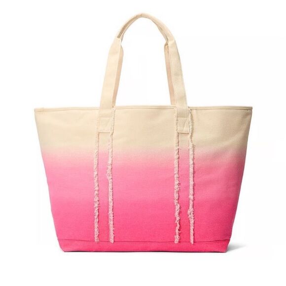 Victoria's Secret Cream and Pink Gradient Tote - Picture 2 of 5
